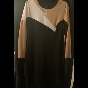 Plus size Color Block Dress